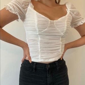 White mesh top from shein